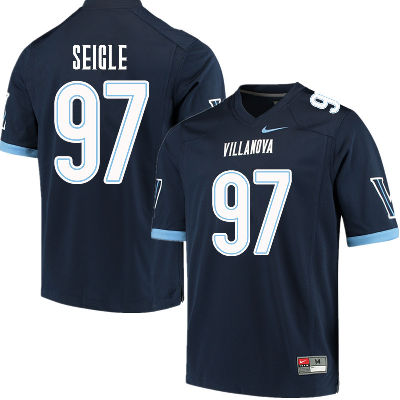 Men #97 Aaron Seigle Villanova Wildcats College Football Jerseys Sale-Navy